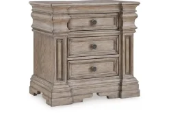 Mor Furniture Blairhurst Panel Bed, Dresser, Mirror & Nightstand In Light Grayish Brown, Queen