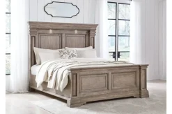 Mor Furniture Blairhurst Panel Bed In Light Grayish Brown, Queen
