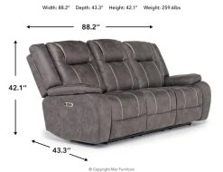 Mor Furniture Blake 2 Power Sofa In