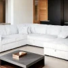 Mor Furniture Bliss Tux Loveseat Chaise Sectional In Mist Gray