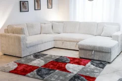 Mor Furniture Bliss Tux Loveseat Chaise Sectional In Mist Gray