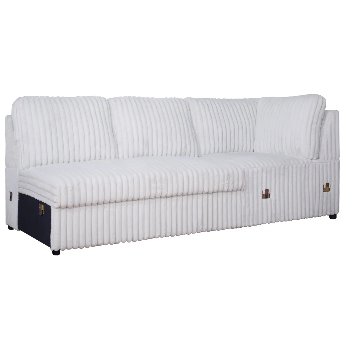 Mor Furniture Bliss Tux Loveseat Chaise Sectional In Mist Gray