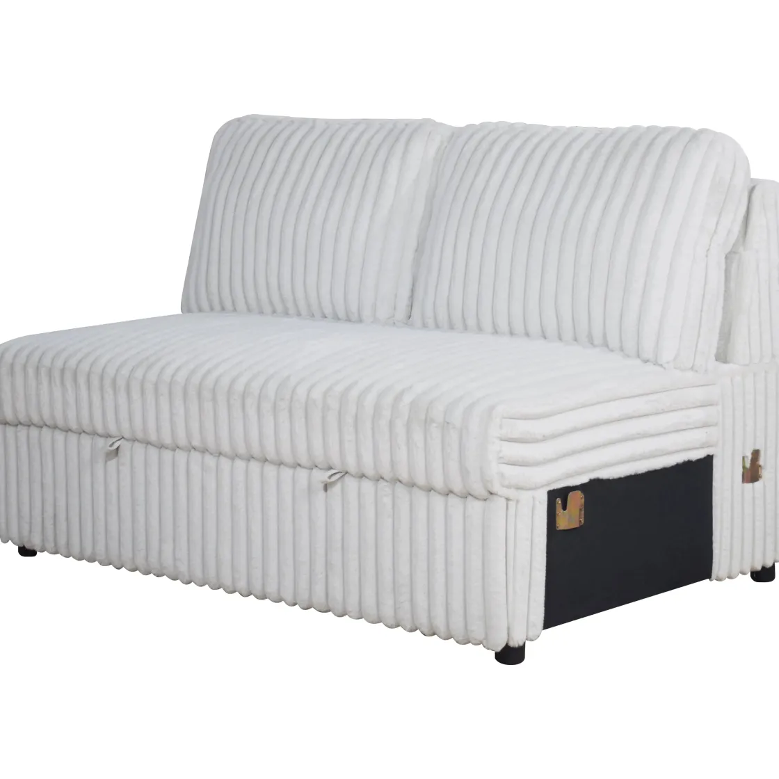 Mor Furniture Bliss Tux Loveseat Chaise Sectional In Mist Gray
