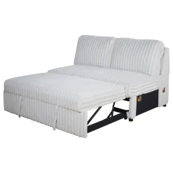 Mor Furniture Bliss Tux Loveseat Chaise Sectional In Mist Gray