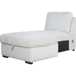 Mor Furniture Bliss Tux Loveseat Chaise Sectional In Mist Gray
