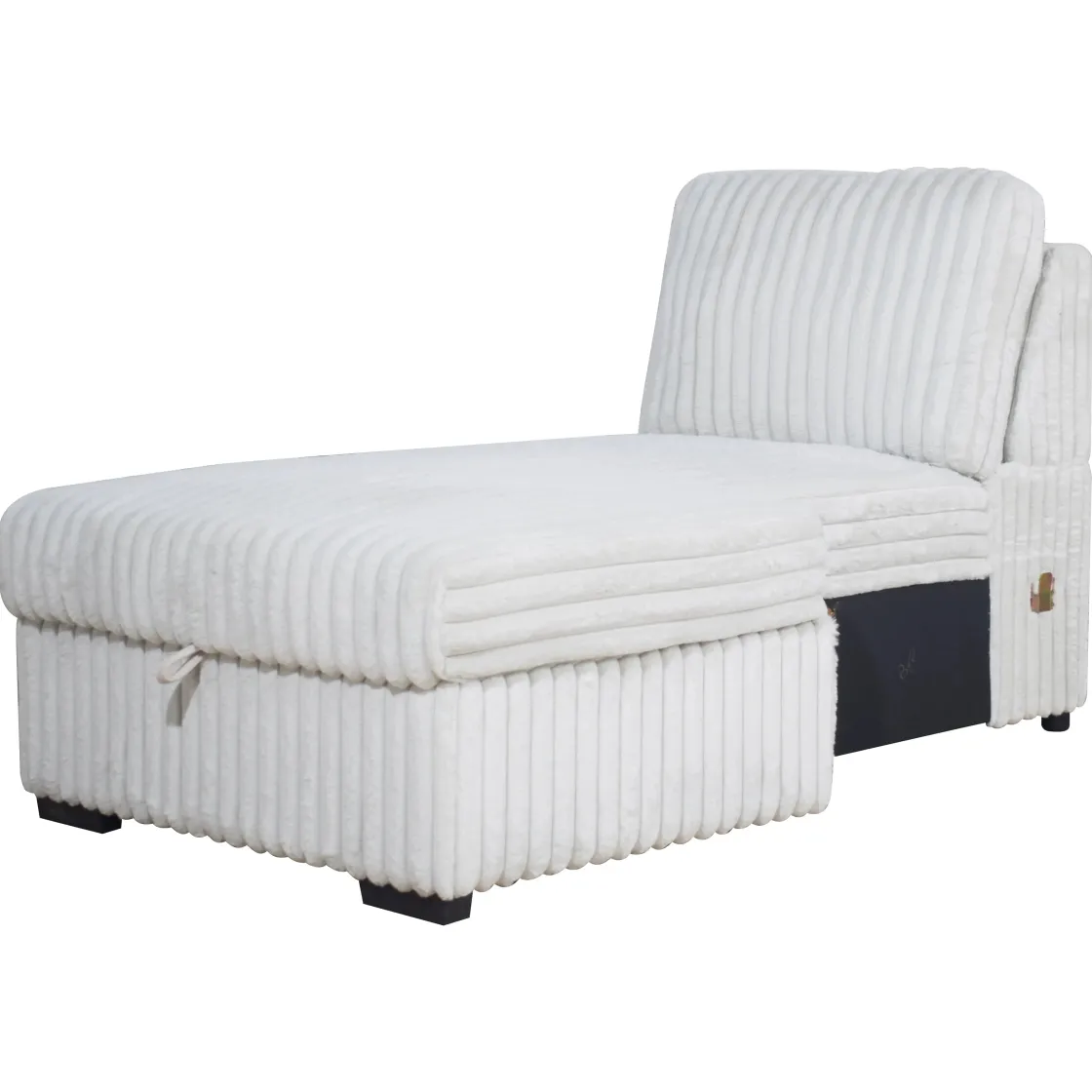 Mor Furniture Bliss Tux Loveseat Chaise Sectional In Mist Gray