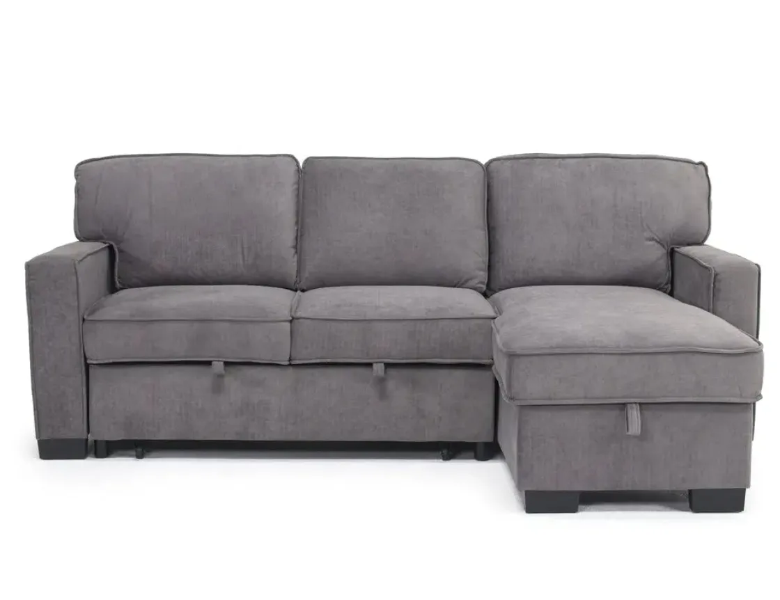 Mor Furniture Bloom Reversible Sofa Chaise In Gray