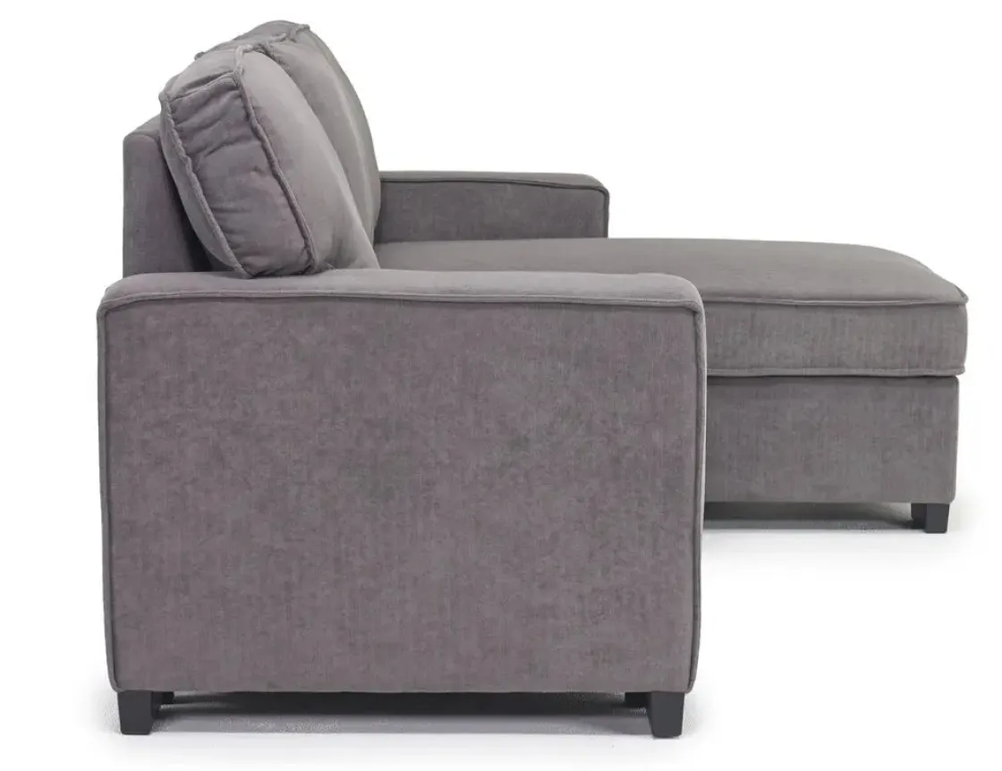 Mor Furniture Bloom Reversible Sofa Chaise In Gray