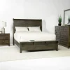 Mor Furniture Blue Ridge Panel Bed, Dresser, Mirror & Nightstand In Rustic Gray, Queen