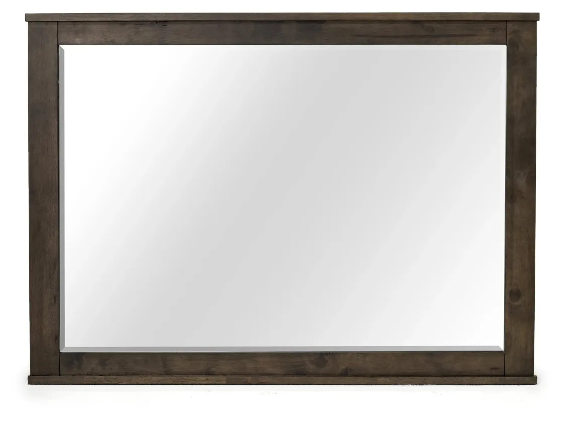 Mor Furniture Blue Ridge Panel Bed, Dresser, Mirror & Nightstand In Rustic Gray, Queen