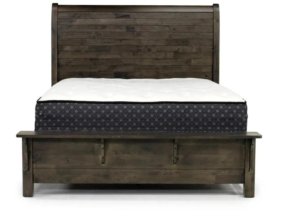 Mor Furniture Blue Ridge Panel Bed, Dresser, Mirror & Nightstand In Rustic Gray, Queen
