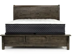 Mor Furniture Blue Ridge Panel Bed, Dresser, Mirror & Nightstand In Rustic Gray, Queen