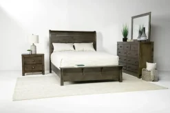 Mor Furniture Blue Ridge Panel Bed In Rustic Gray, Queen
