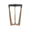 Mor Furniture Bohdi Outdoor Round Accent Table In Gold