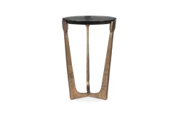 Mor Furniture Bohdi Outdoor Round Accent Table In Gold