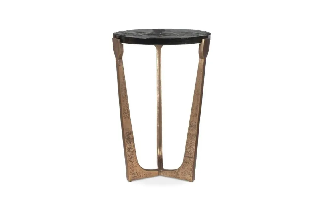 Mor Furniture Bohdi Outdoor Round Accent Table In Gold