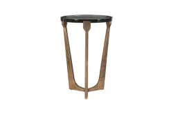 Mor Furniture Bohdi Outdoor Round Accent Table In Gold