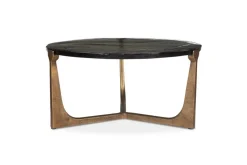 Mor Furniture Bohdi Outdoor Round Coffee Table In Gold