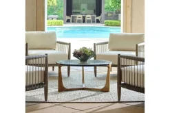 Mor Furniture Bohdi Outdoor Round Coffee Table In Gold
