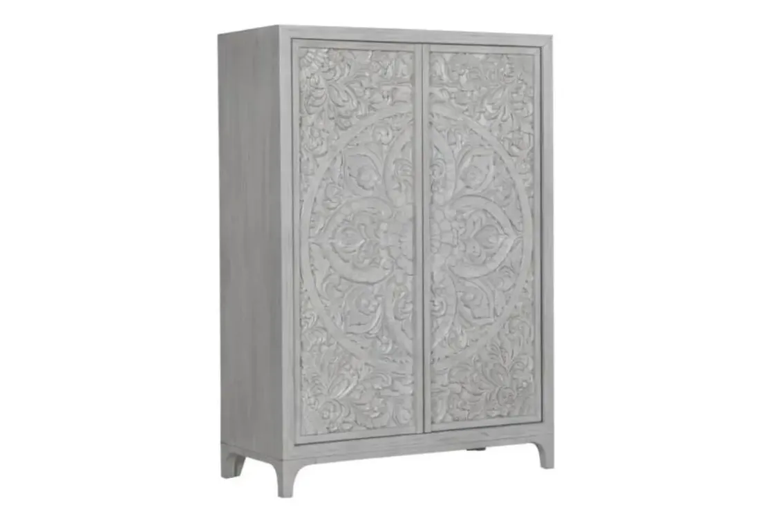 Mor Furniture Boho Chic Armoire In Washed White