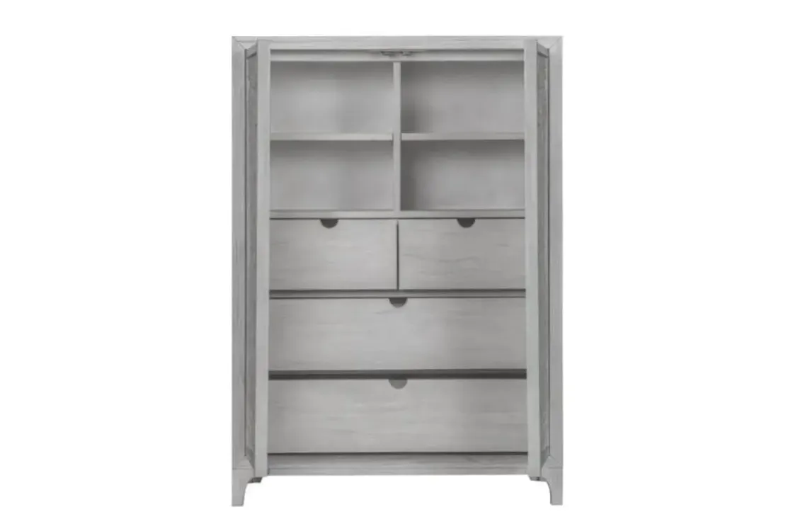 Mor Furniture Boho Chic Armoire In Washed White