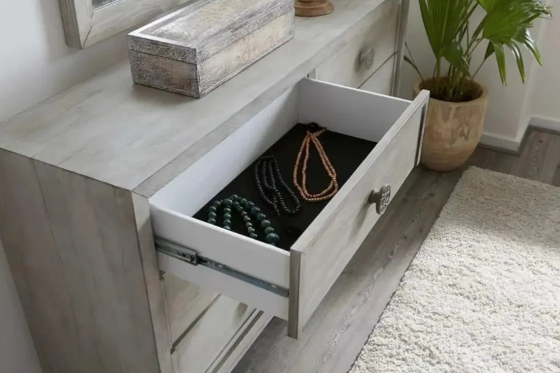 Mor Furniture Boho Chic Dresser In Washed White