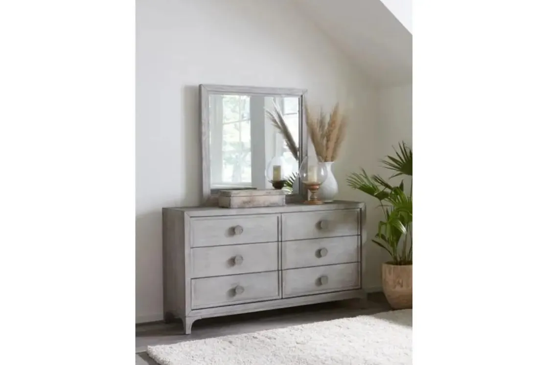 Mor Furniture Boho Chic Mirror In Washed White