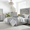 Mor Furniture Boho Chic Platform Bed, Dresser, Mirror & Nightstand In Washed White, Full