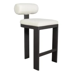 Mor Furniture Bolster Outdoor Barstool In White