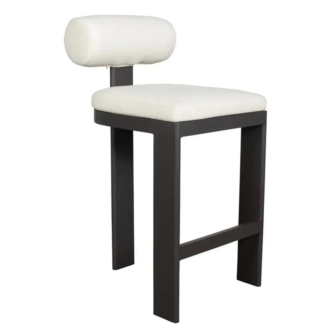 Mor Furniture Bolster Outdoor Barstool In White