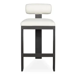 Mor Furniture Bolster Outdoor Barstool In White