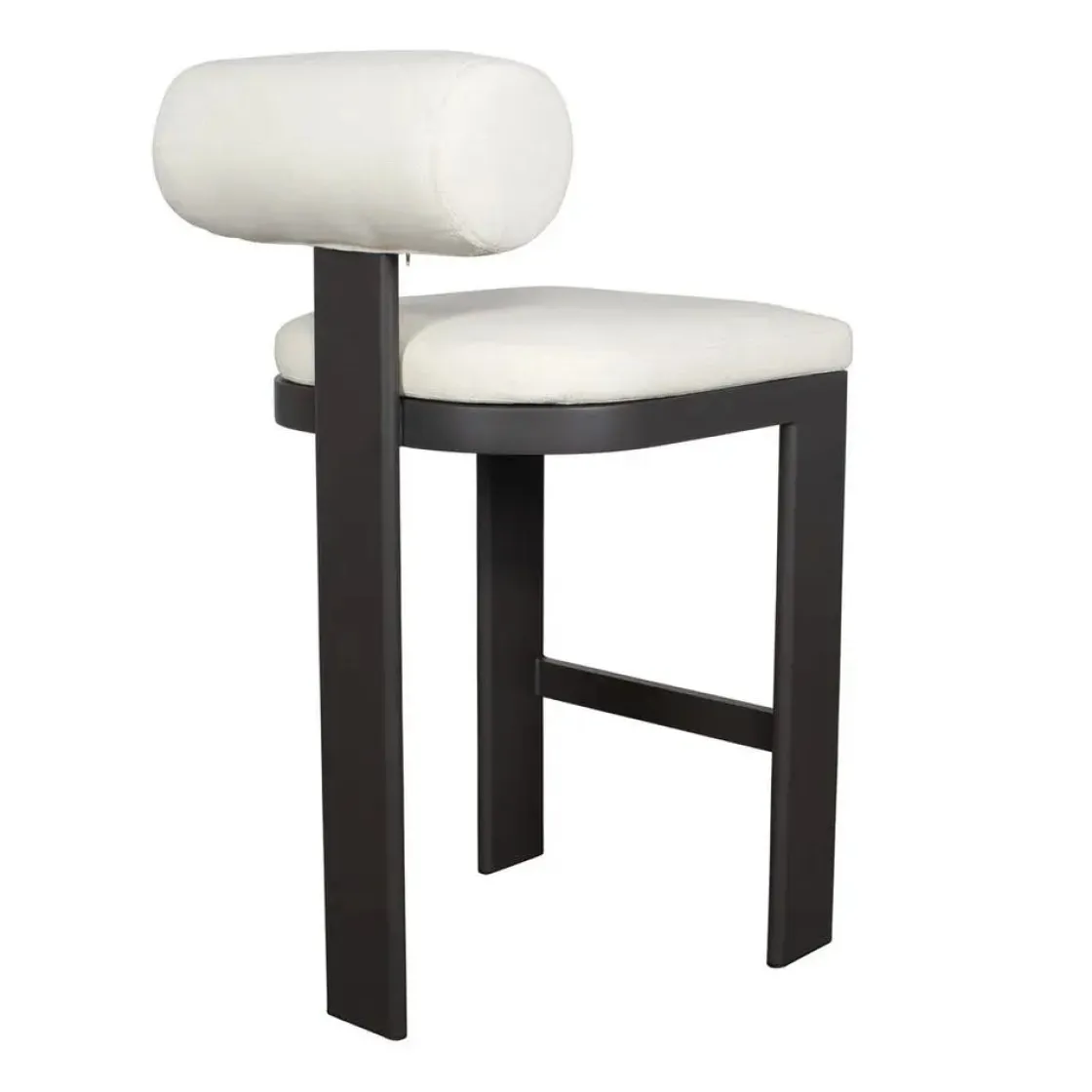 Mor Furniture Bolster Outdoor Barstool In White