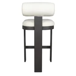 Mor Furniture Bolster Outdoor Barstool In White