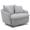 Mor Furniture Boomer Swivel Chair In Dove