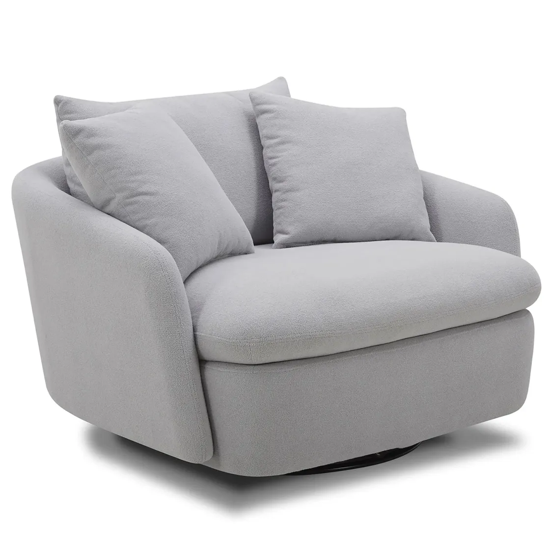 Mor Furniture Boomer Swivel Chair In Dove