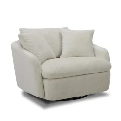 Mor Furniture Boomer Swivel Chair In Dove