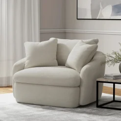 Mor Furniture Boomer Swivel Chair In Dove