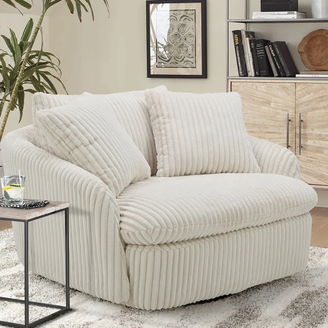 Mor Furniture Boomer Swivel Chair In Dove