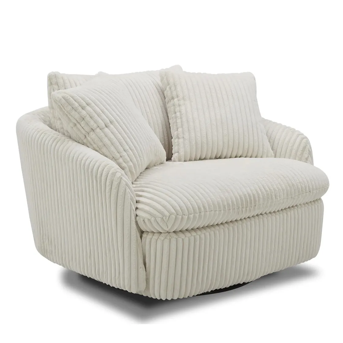 Mor Furniture Boomer Swivel Chair In Dove