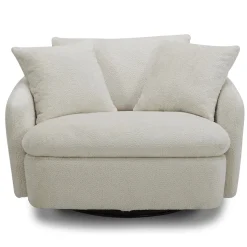 Mor Furniture Boomer Swivel Chair In Dove