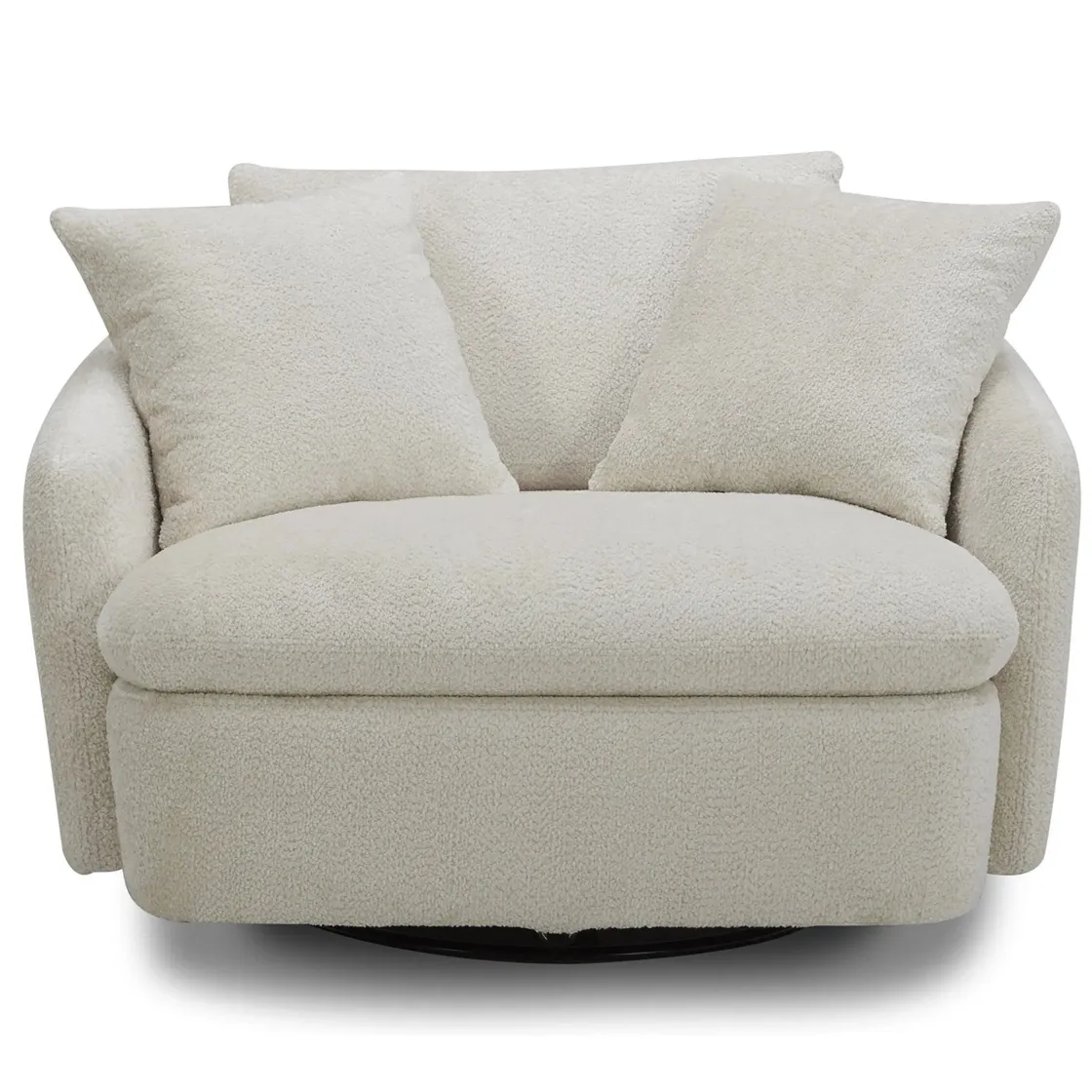 Mor Furniture Boomer Swivel Chair In Dove