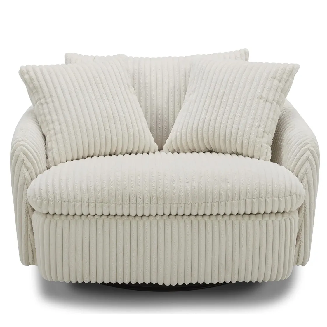 Mor Furniture Boomer Swivel Chair In Dove