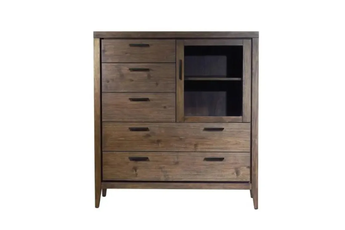 Mor Furniture Boracay Armoire In Wild Oats Brown