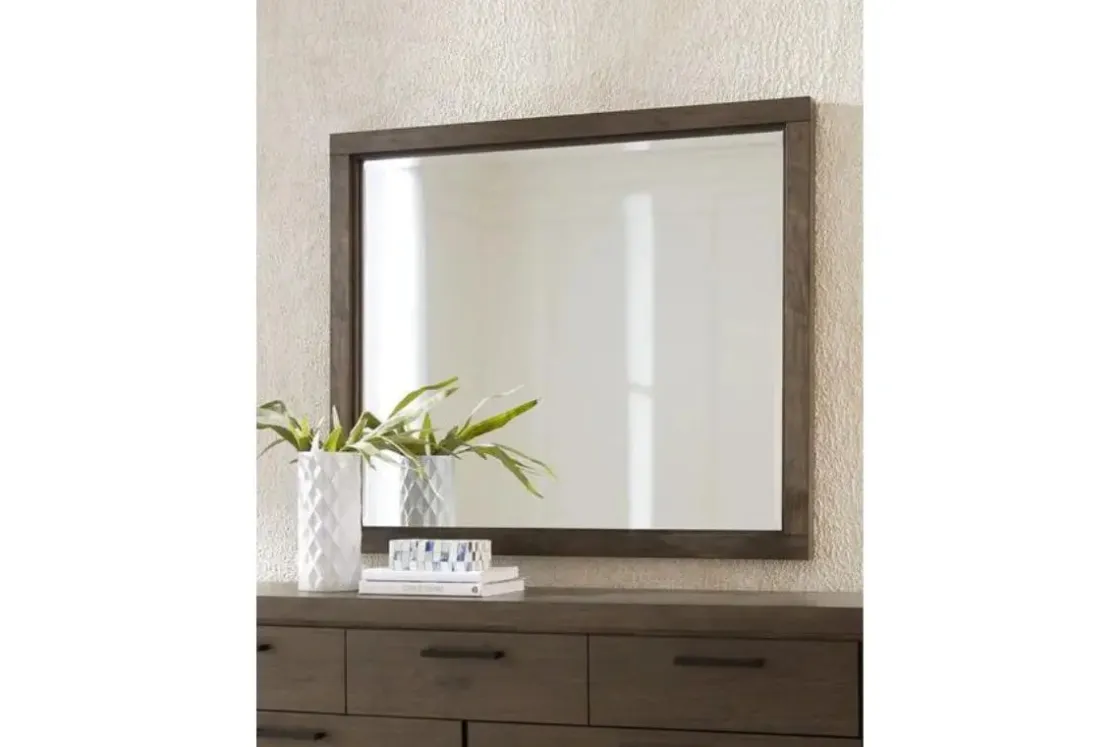 Mor Furniture Boracay Mirror In Wild Oats Brown
