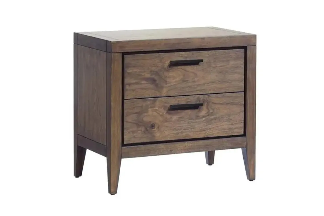 Mor Furniture Boracay Panel Bed W/ Storage, Dresser, Mirror & Nightstand In Wild Oats Brown, Queen