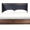 Mor Furniture Boracay Panel Bed W/ Storage In Wild Oats Brown, Queen