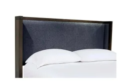 Mor Furniture Boracay Panel Bed W/ Storage In Wild Oats Brown, Queen