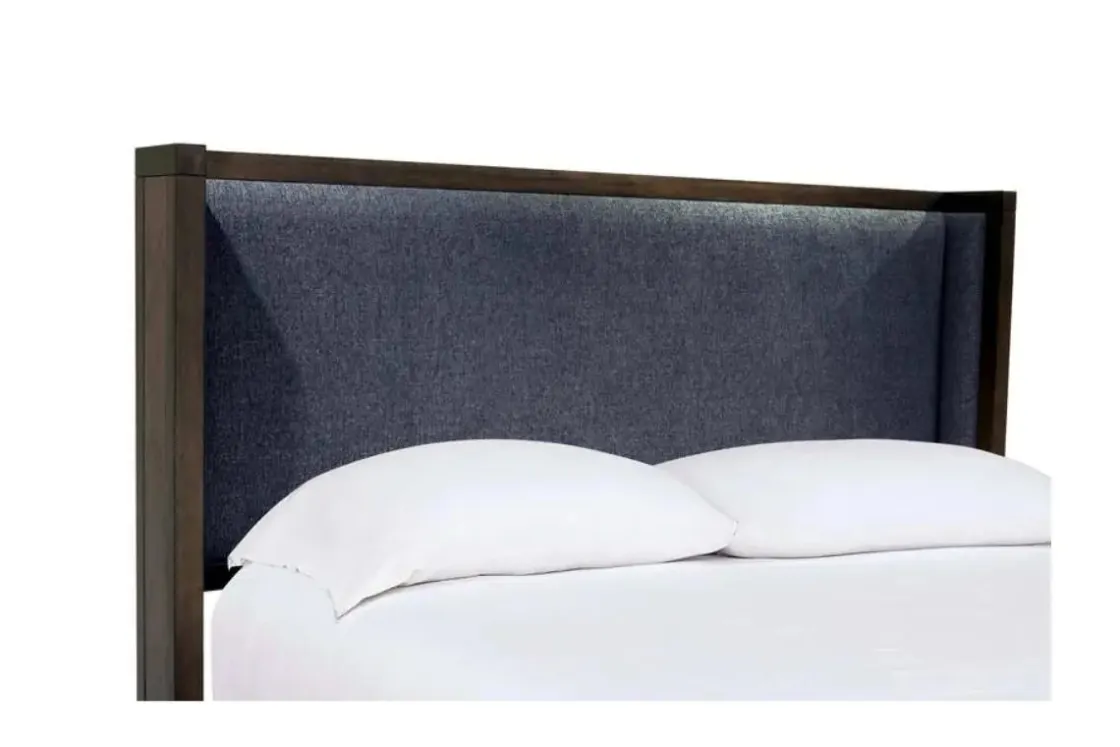 Mor Furniture Boracay Panel Bed W/ Storage In Wild Oats Brown, Queen
