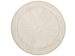 Mor Furniture Bostwick Round End Table In Coconut Cream