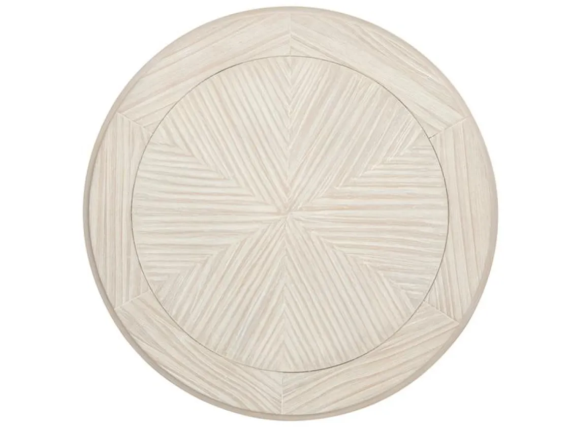 Mor Furniture Bostwick Round End Table In Coconut Cream